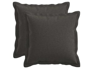Lot de 2 coussins, coussins décoratifs houten gris foncé lin synthétique cf56484
