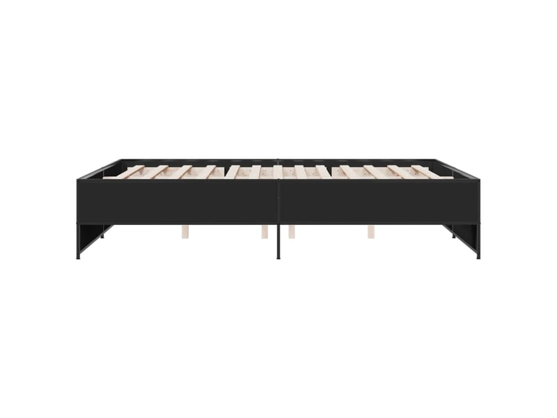  Lit double- lit adulte -  cadre de lit sans matelas noir 150x200 cm  - Conforama D