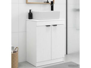 Meuble de salle de bain avec évier blanc 54x35x83 cm shl172