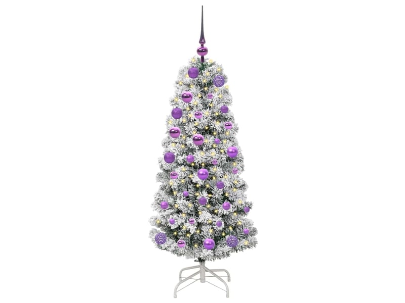 Sapin de noël, arbre de noël artificiel à branches articulées vert et blanc cf61123 - Conforama C