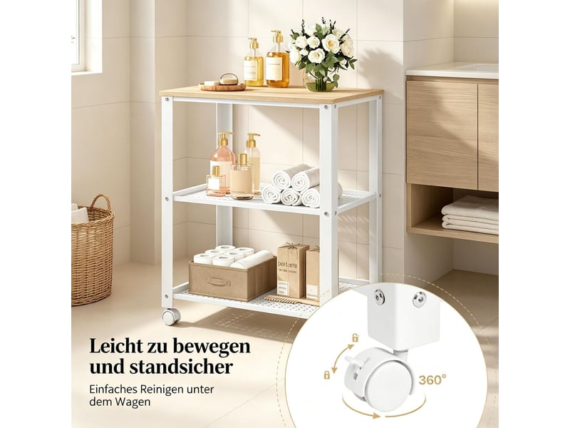  Desserte de cuisine format compact gain de place rangement roulant fonction de service  - Conforama D