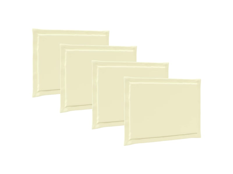 Lot de 4 coussins de siège, coussins décoratifs polyester crème 47 x 36 x 2 cm cf59949 - Conforama A