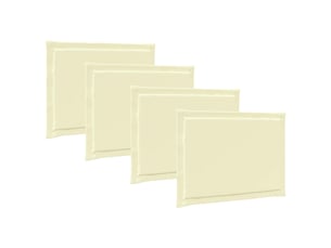 Lot de 4 coussins de siège, coussins décoratifs polyester crème 47 x 36 x 2 cm cf59949