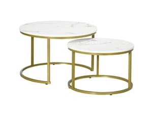 Table basse rond(e) coloris blanc <strong>HAUSS SPOLE</strong> <strong></strong> - 74 cmx59 cm