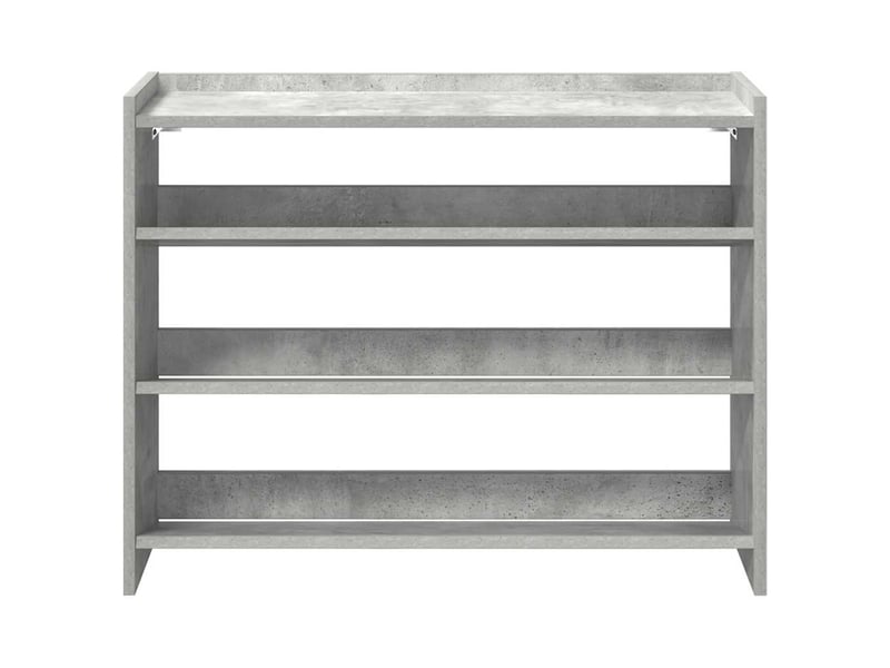  Meuble à chaussures, étagère à chaussures gris béton 80x25x62 cm bois d'ingénierie  - Conforama D