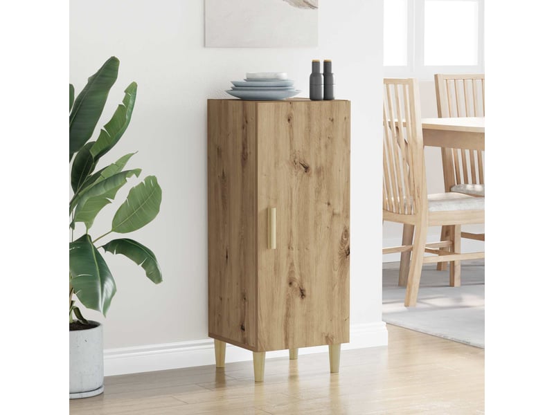 Buffet - bahut - meuble de rangement chêne artisanal 34,5 x 34 x 90 cm bois d'ingénierie - Conforama D