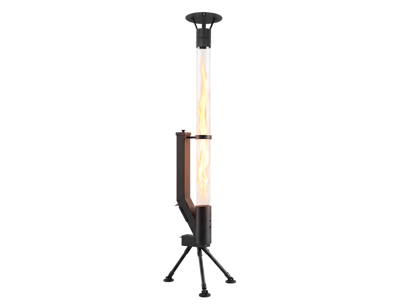  Zmh poêle à granulés mobile 6kw poêle extérieur sur trépied chauffage pour jardin et terrasse  - Conforama A