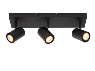 Plafonnier led 3xgu10 40 w dimmable métal noir - lucide - amigo