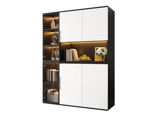 Vitrine coloris bicolore 5 étagère(s) HAUSS SPOLE - 120 cmx160 cm