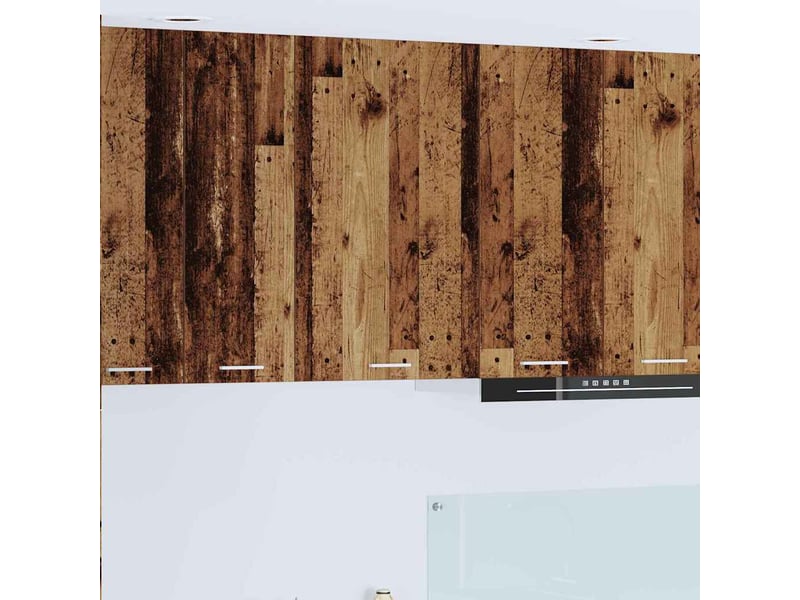  Meuble de rangement cuisine, armoire suspendue bois ancien et blanc 50x31x80cm  - Conforama B