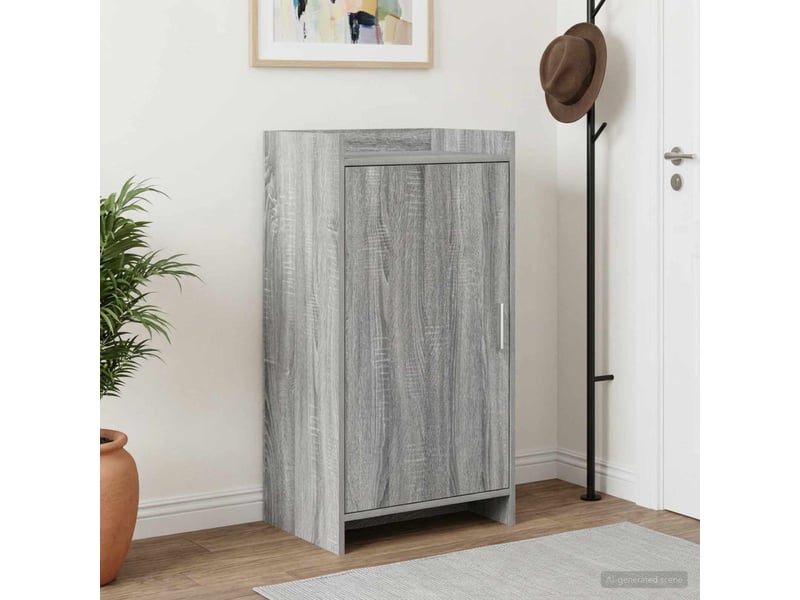 Meuble à chaussure, cabinet à chaussures avec stockage sonoma gris 48x36x92 cm shl484  - Conforama B