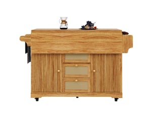 Desserte de cuisine pliable 142,5 x 80 x 95 cm sur roulettes, marron foncé