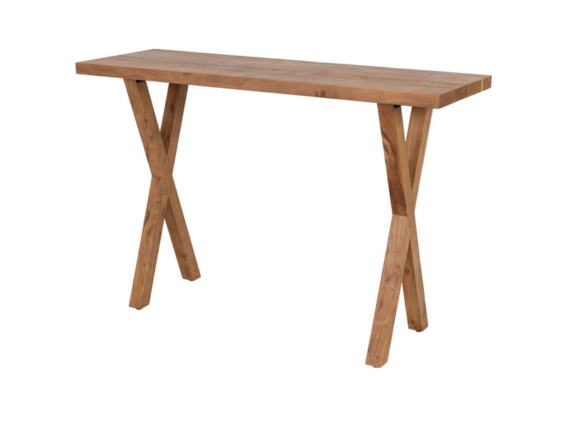  Console d'entrée en bois d'acacia marron 120x40x80h cm  - Conforama D