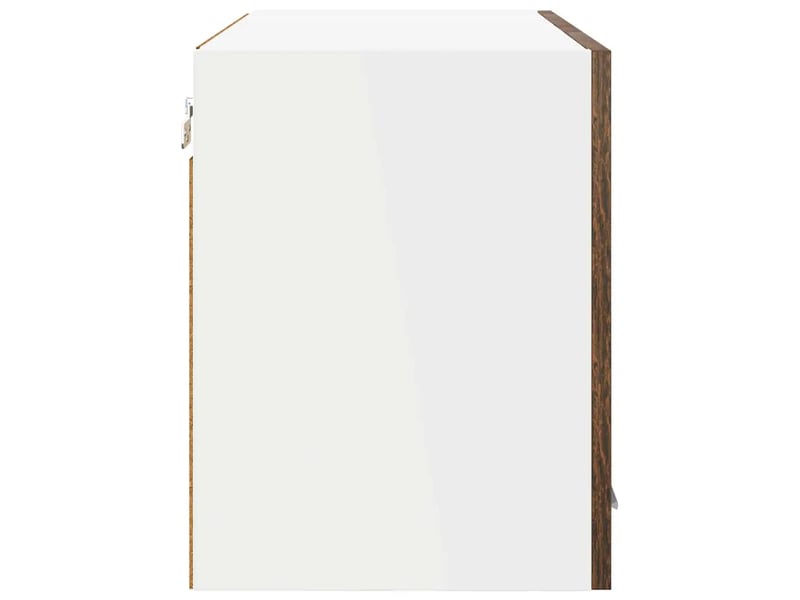  Armoire suspendue moderne 60 x 31 x 40 cm grand espace de stockage intérieur style contemporain en bois d'ingénierie chêne fumé 02_0053265  - Conforama D