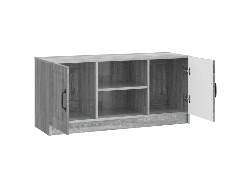  Meuble tv - banc tv - meuble de rangement sonoma gris 102 x 34,5 x 47 cm bois d'ingénierie  - Conforama E