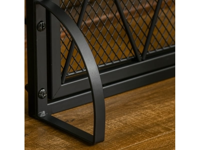  Pare-étincelles de cheminée 120x79 cm trois panneaux métal noir  - Conforama C