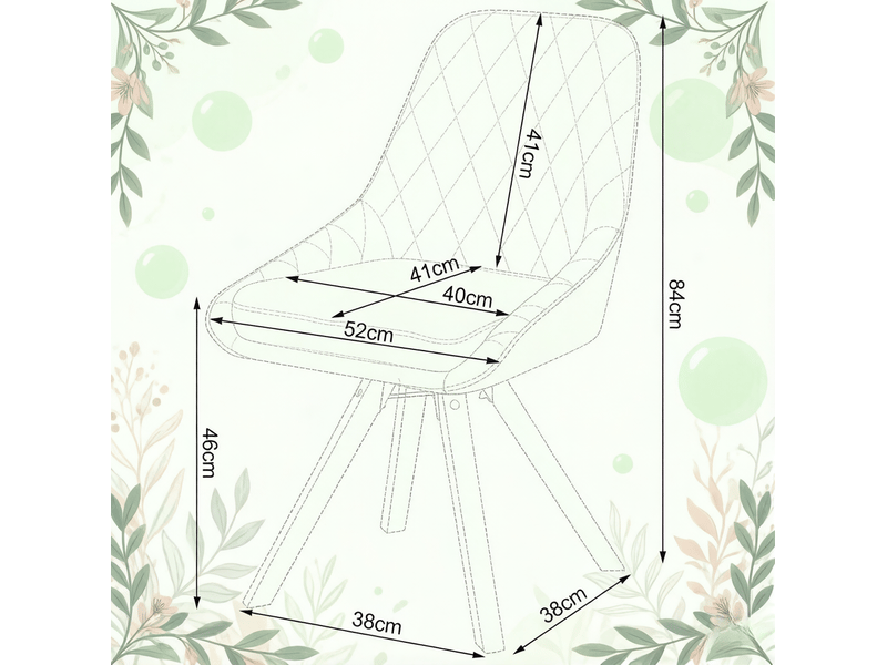  Lot de 2 chaises de salle à manger pivotantes 360° en velours gris foncé  - Conforama E