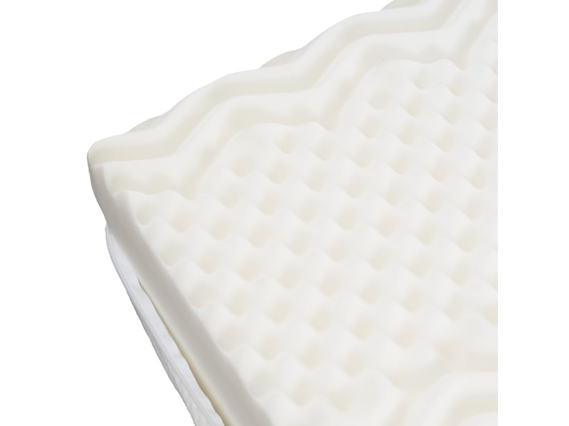 Matelas en mousse ulevr 90 x 200 cm, 15 cm, 7 zones, réversible h2h3, housse lavable et base antidérapante, blanc - Conforama B
