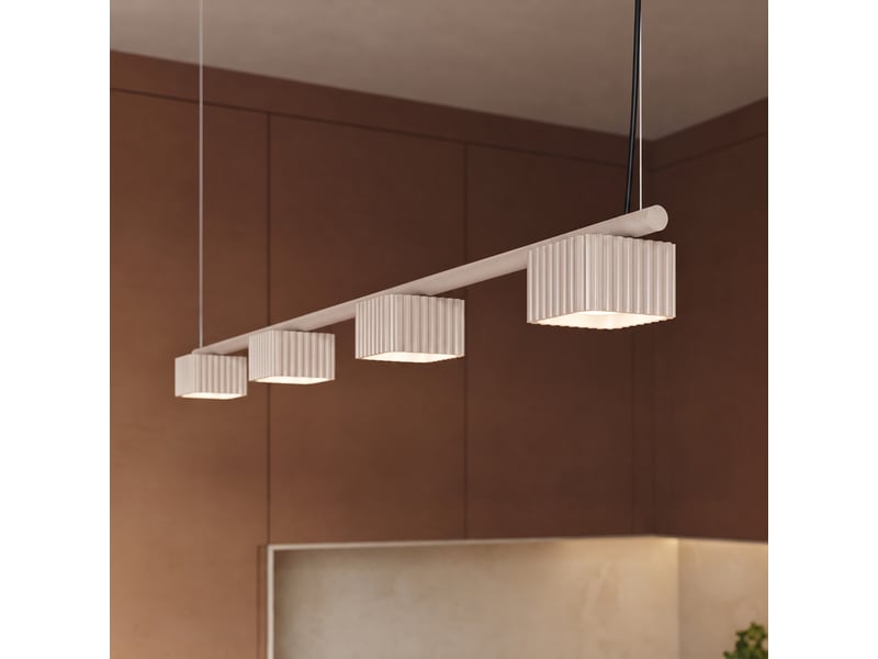 Lustre riff 4 taupe gx53 aluminium moderne 208x122x10cm SL.3041 - Conforama D
