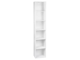 Bibliotheque coloris blanc 6 étagère(s) <strong>FLORAGRACE</strong> <strong></strong> - 30 cm x 158.4 cm