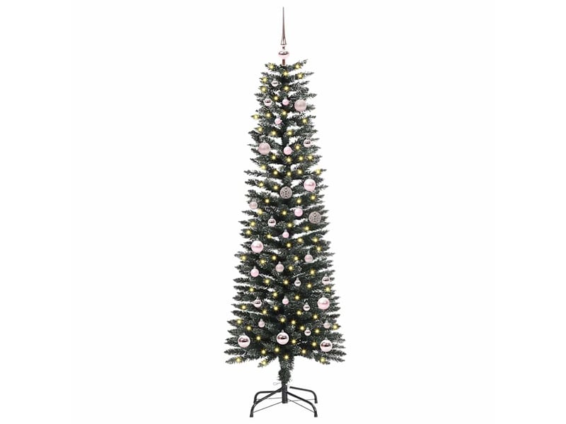  Sapin de noël artificiel, arbre de noël vert 150 cm pvc, plastique et acier shl2764  - Conforama A