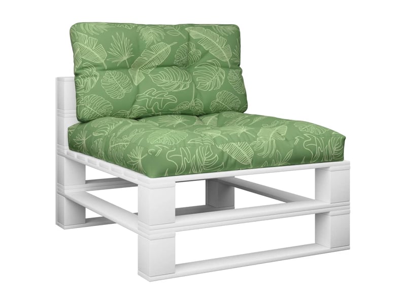  Lot de 2 coussins de palette, coussins de canapé motif de feuilles tissu cf59568  - Conforama C