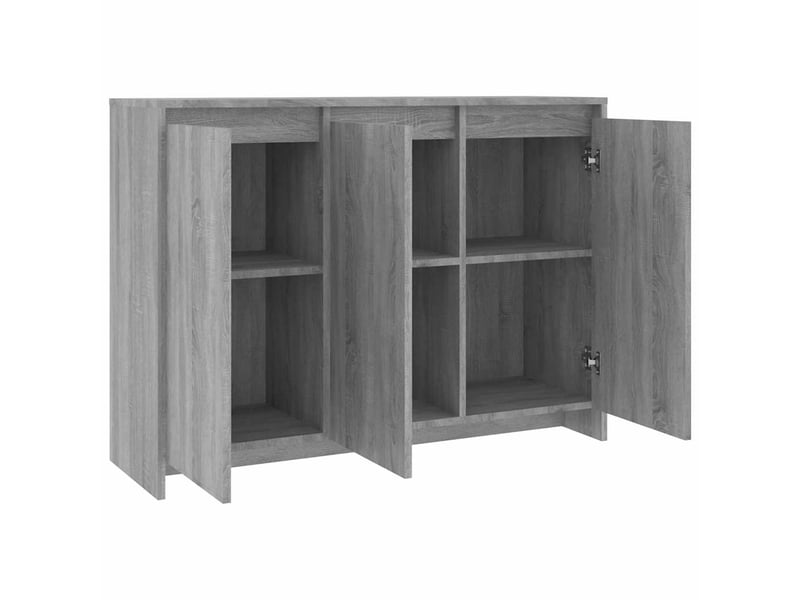  Buffet - bahut - meuble de rangement sonoma gris 102x33x75 cm bois d'ingénierie  - Conforama E