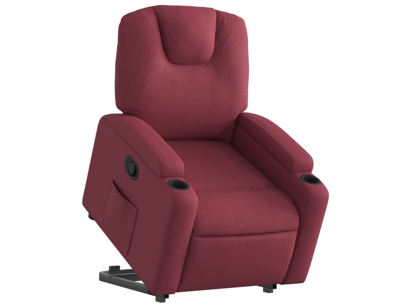  Fauteuil inclinable, fauteuil relax salon rouge bordeaux tissu shl10065  - Conforama C