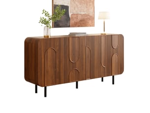 Buffet 4 porte(s)   <strong>OKWISH</strong> <strong></strong> - 160 cm coloris marron 