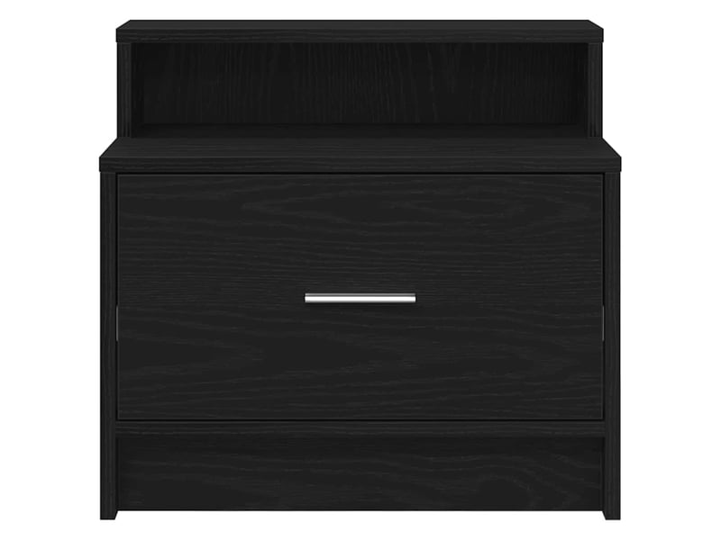  Lot de 2 tables de chevet - cabinet de chevet - table de nuit avec tiroir chêne noir 51x31x47 cm  - Conforama C