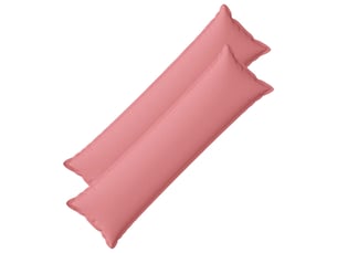 Lot de 2 coussins avec oreiller, coussins décoratifs houten rose lin synthétique cf51201