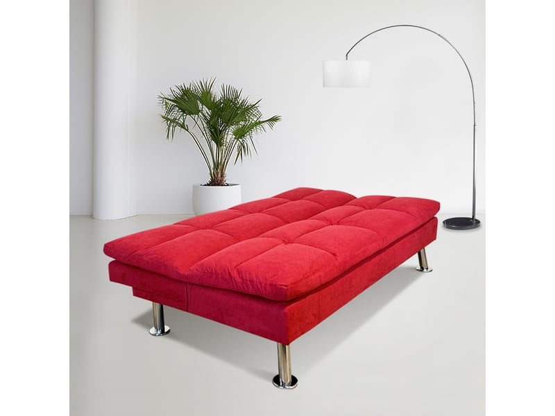 Banquette clic clac 3 places rouge - vanan Vanan04 - Conforama C