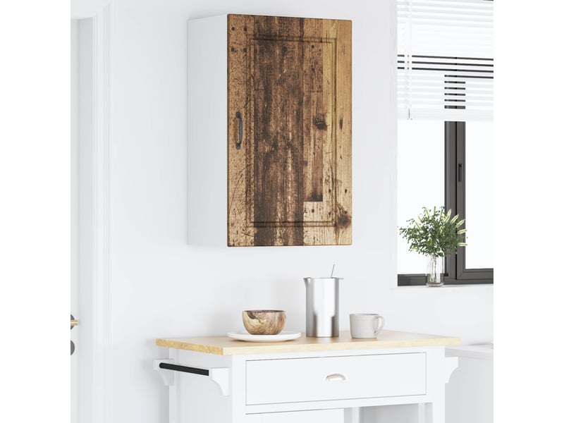 Meuble mural de cuisine, armoire de cuisine bois ancien 50x31x80cm shl8979 - Conforama D