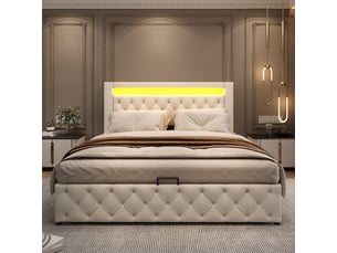 Lit coffre 160x200 cm   WG coloris blanc