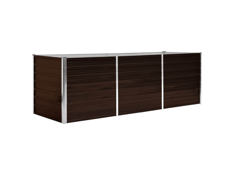  Jardinière - lit surélevé de jardin marron 240x80x77 cm acier galvanisé  - Conforama A