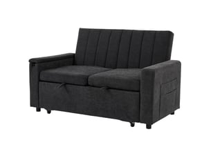 Canapé droit convertible MODFU  2 places Tissu gris
