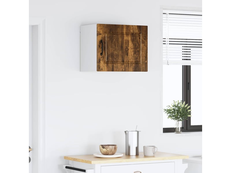  Meuble mural de cuisine | armoire de cuisine 2 pcs chêne fumé bois d'ingénierie shl7551  - Conforama D