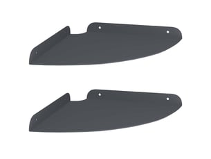 Lot de 2 étagères flottantes d'angle, étagères murales anthracite 24 x 24 x 2 cm cf41641