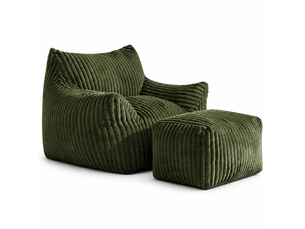 Fauteuil fixe   Tissu vert