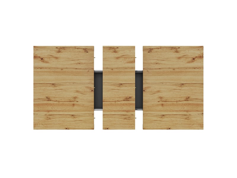 Table de salle à manger télescopique (119-158,5 cm), en bois, avec jambes en forme de w  - Conforama R