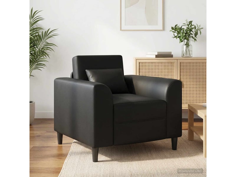 Vidaxl fauteuil noir simili cuir - Conforama B