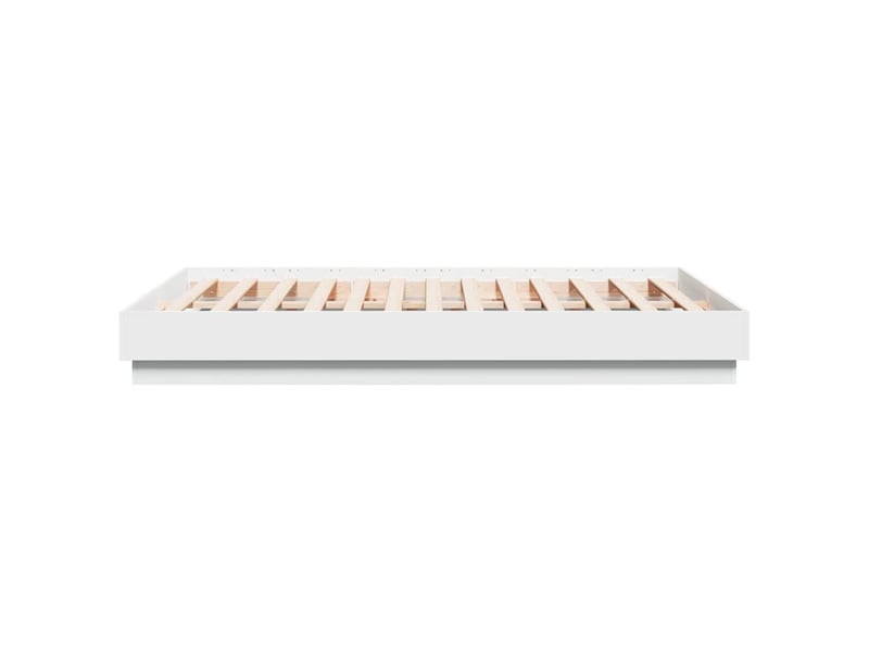 Lit double- lit adulte -  cadre de lit sans matelas blanc 140x190 cm  - Conforama D