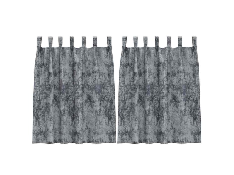 Lot de 2 rideaux en velours, rideaux de fenêtre gris argenté 140 x 140 cm velours cf44214 - Conforama A