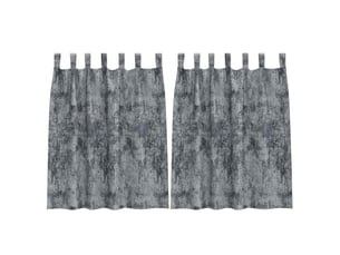 Lot de 2 rideaux en velours, rideaux de fenêtre gris argenté 140 x 140 cm velours cf44214