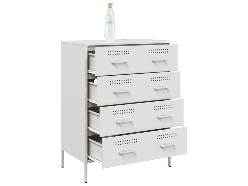  Buffet - bahut - meuble de rangement blanc 68x39x89 cm acier  - Conforama E