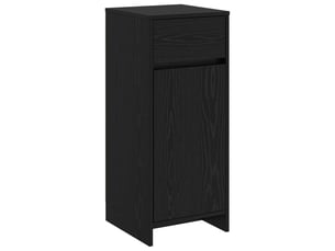 Armoire de salle de bain, meuble de rangement chêne noir 35x36.5x85 cm
