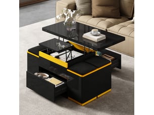 Table basse rectangulaire coloris bicolore HAUSS SPOLE  - 50 cmx100 cm
