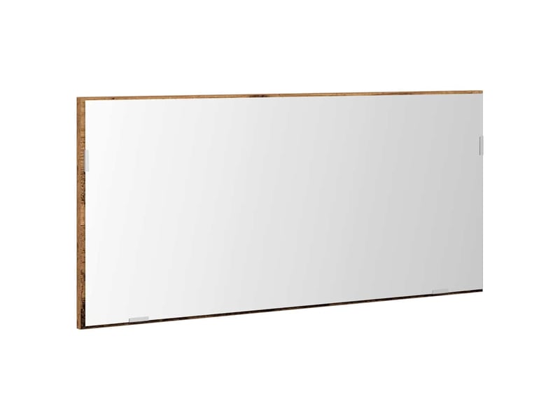  Miroir de salle de bain, miroir de toilette bois ancien 80 x 37 cm verre et bois ingénierie cf62652  - Conforama A