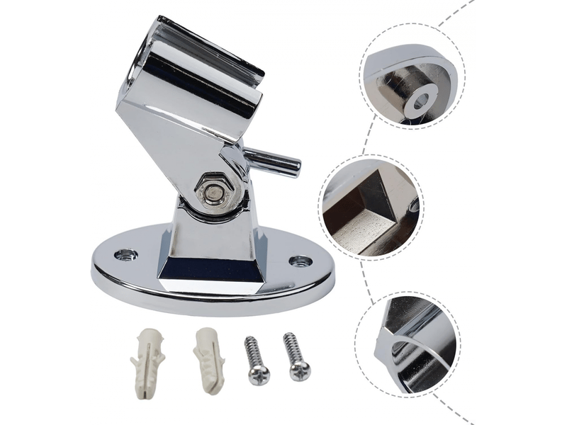  Support de pommeau de douche réglable, support mural fixe pour pommeau de douche, support de fixation solide, support de pommeau , argenté  - Conforama C