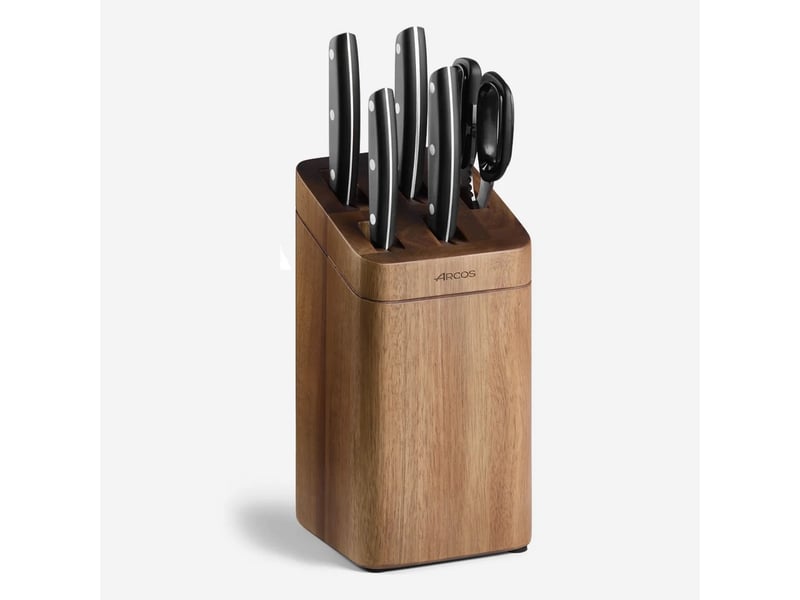  Arcos - bloc acacia signature 4 couteaux ibiza + ciseaux  197000 - 197000 - Conforama B